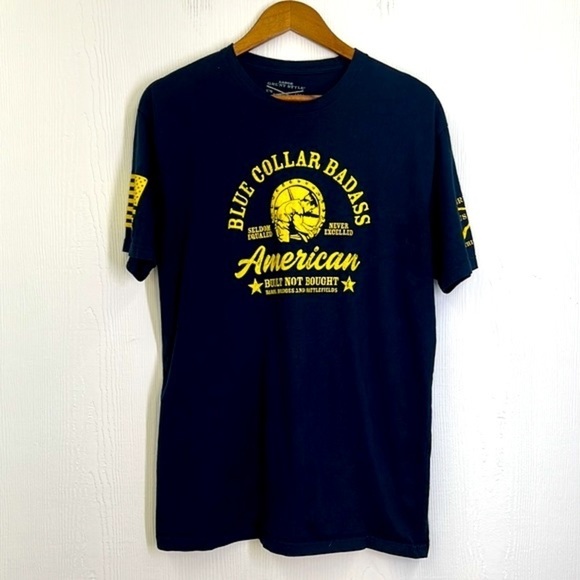 Grunt Style - Blue Collar American Built Not Bought Short Sleeve Shirt Large - Picture 7 of 9